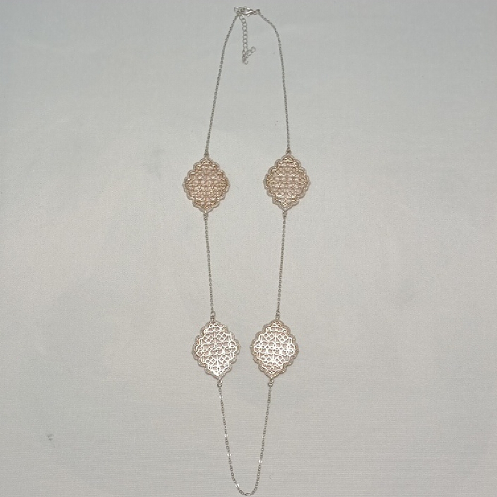 Elegant Silver and Gold Necklace